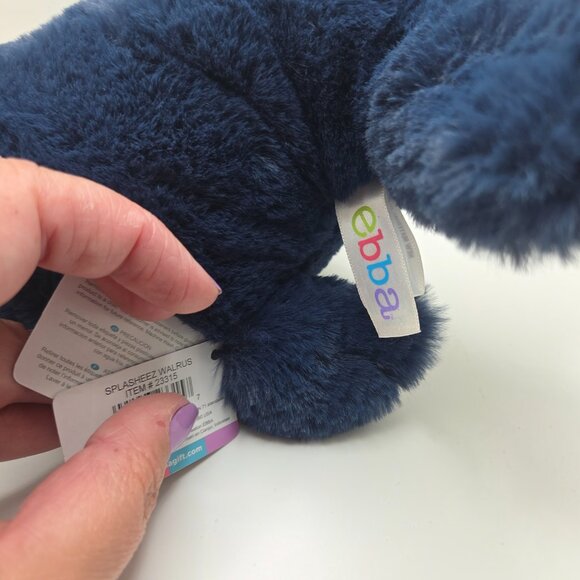 NWT 9" Walrus Colorful Baby Stuffed Animal - ebba - Splasheez - Picture 7 of 10